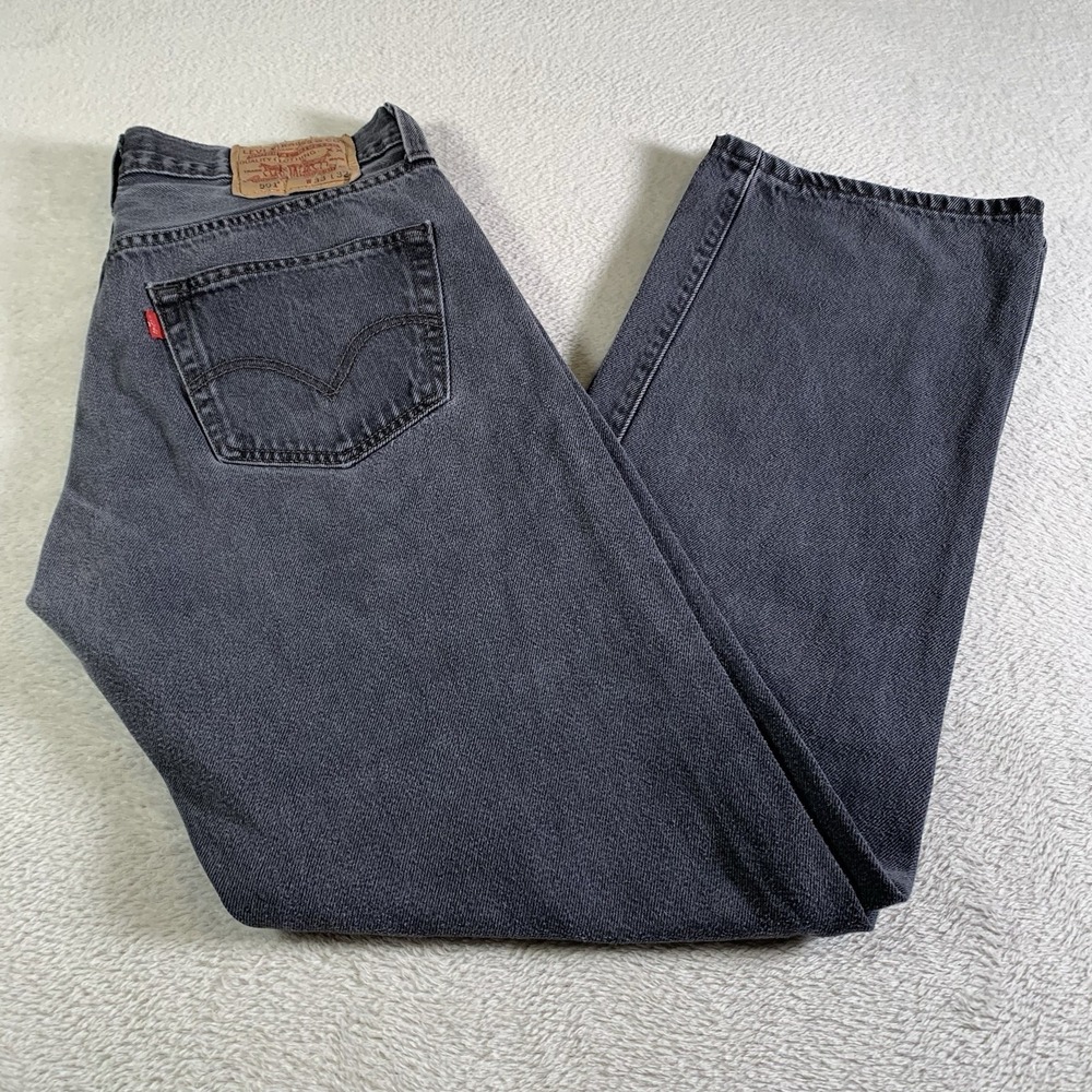 Vintage Levis 501 Jeans Mens 32x30 (Tag 33x32) Gray Straight Button Fly Cotton